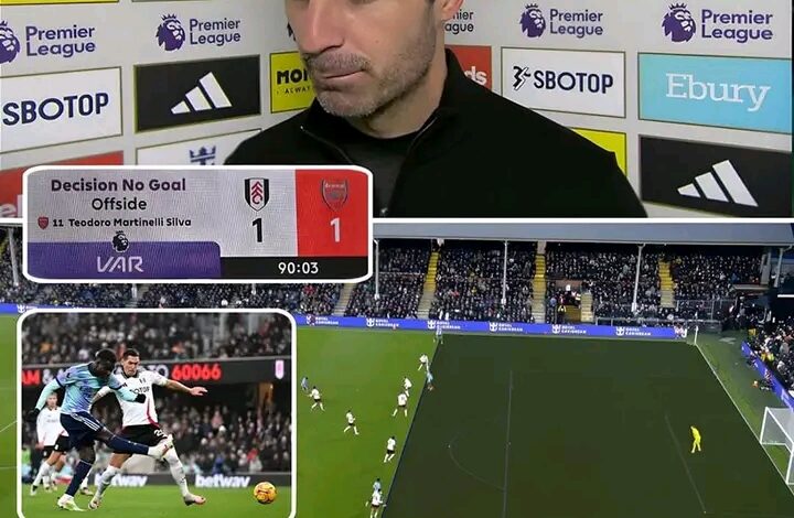 Arteta slams VAR decision after Fulham denies Arsenal late winner! Gabriel Martinelli’s offside call rules out Bukayo Saka’s goal